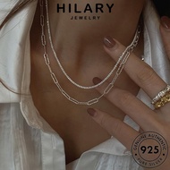 HILARY JEWELRY Silver Leher 純銀項鏈 Starry Perempuan 925 Women Sky Accessories Simple Necklace Perak Rantai Pendant For Original Korean Chain Sterling N966