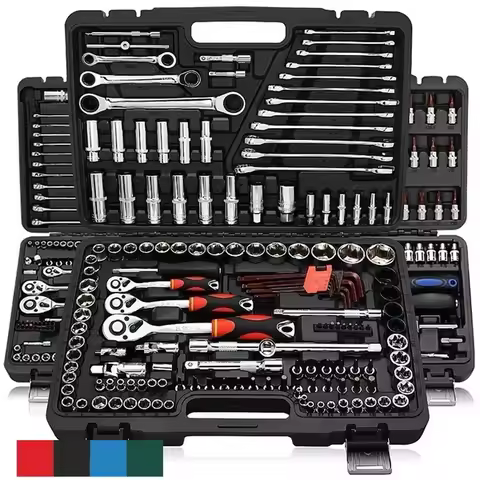46pcs Socket Set Car Repair Tool Ratchet Spanner Wrench Set Pawl Socket Spanner Screwdriver Professi