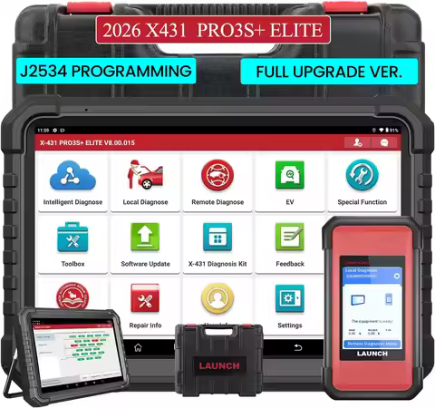 LAUNCH X431 PRO3S+ ELITE Bidirectional Scan Tool J2534 Program All System Diagnostic Scanner Topolog