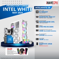 iHAVECPU คอมประกอบ INTWHITE-38 INTEL I5-14600KF / RX 7800 XT 16GB / Z790 / 32GB DDR5 5200MHz (SKU-240519180)