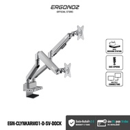 Ergonoz Clynkarm 6 in 1 Docking Station Monitor Arm แขนจับจอ ขาตั้งจอคอม 17-32 นิ้ว 9 KG รองรับ 4K60