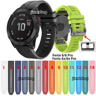 Silicone Strap QuickFit Watch Band For Garmin Fenix 6 6X Pro solar