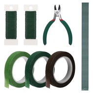 Flower Arrangements Supplies Kit with Floral Tape, 22 Gauge Floral Wire, 26 Gauge Flower Stems, Wire