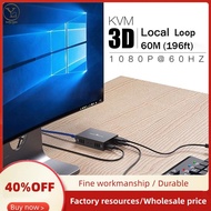 60M -Compatible KVM Extender -Compatible USB KVM Ethernet Extender US Plug  1Set