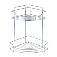 G.House Online Iris ตะแกรงชั้นวางของอเนกประสงค์เข้ามุม 2 ชั้น รุ่น โนล่า PQS-TQ-0931B ขนาด 34x25x34