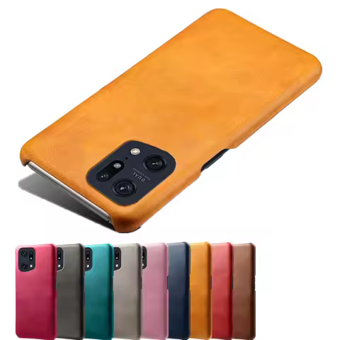 Find X5 Pro Luxury PU Leather Case For OPPO Find X5 Pro Realme GT2 9 Pro Plus 9i V25 C35 Slim PC Cov