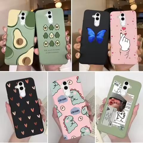 For Huawei Mate 20 Lite Phone Case Heart Dinosaur Soft Silicone Matte Shockproof Back Cover For Mate