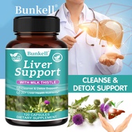 Bunkell Milk Thistle Liver Detox Supplement contains dandelion root and artichoke extracts to promote liver health