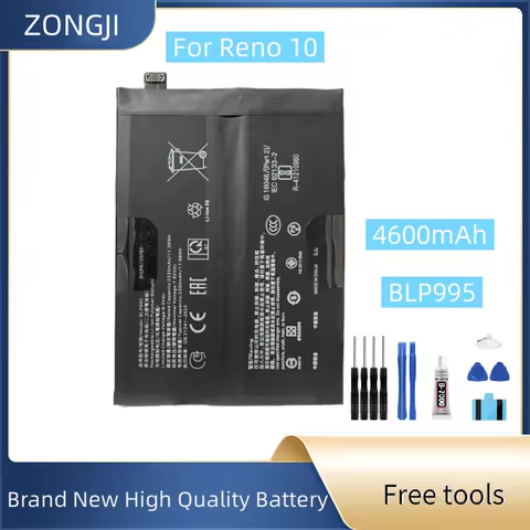 New Battery BLP995 4600mAh Replacement Battery For Reno 10 Mobile Phone Batteries+ Free Tools