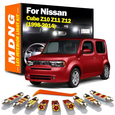 Canbus LED Interior ​Number Plate ​Map Dome Light Car Bulbs Kit For Nissan Cube Z10 Z11 Z12 1998-200