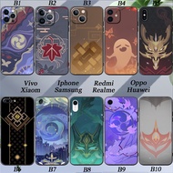 Combo Genshin Impact Silicone Soft Cover TPU Phone Case Vivo Y72 Y52 Y72T Y02 Y36 4G 5G