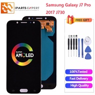 IPARTSEXPERT AMOLED Original LCD For Samsung Galaxy J7 Pro J730 2017 LCD Display Touch Screen Digiti