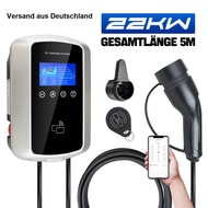 1/3-Phase EV Charger (6-32A, 400V), for BEV/PHEV, RCD Type B & IP54 Protection, Efficient 7/11/22 kW