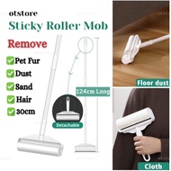 Sticky Lint Roller Detachable Rod Floor Lint Roller Pet Hair Roller Extra Sticky Lint Roller Refill 