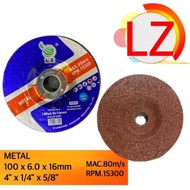 LZ 4" GRINDING DISC 100X6.0X1.6MM (RED)