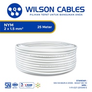 Kabel NYM 2x1.5 mm2 25 Meter Putih - Kabel Listrik Tembaga Wilson Cables