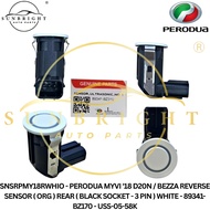 PERODUA MYVI '18 D20N / BEZZA REVERSE SENSOR ( ORG ) REAR ( BLACK SOCKET - 3 PIN ) WHITE - 89341-BZ1