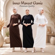 Long Sleeve Inner Dress Soft Spandex Long Sleeve Cuffed Gamis/ Long Cuff Inner Kaftan Gamis Kebaya I