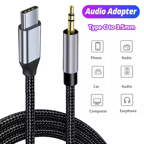 Usb C To 3.5mm Aux Audio Cable Type C To 3.5 Mm Car Aux Cord For Google Pixel 9 Pro 8 Samsung S24 Ul