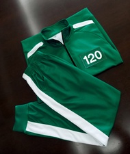 ชุดSQUID GAME ชุดผู้เล่นสควิดเกม เสื้อพร้อมกางเกง มี12หมายเลขจากทั้ง 2ซีซั่นให้เลือกและมีป้าย XO ให้