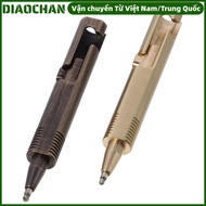 OMXILOYI Brass Pen, Mini Retractable Pocket Ballpoint Pen, Portable Signature Pen