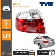 ไฟท้าย TOYOTA VIOS ปี 2005-2006 ยี่ห้อ TYC (11-B082-A1-8B11-B081-A1-8B)