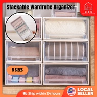 Wardrobe Storage Drawer Organizer Stackable Clothes Organization IKEA Box Kotak Simpan Barang Laci A