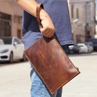 iPad Tas Genggam Tas Dompet Besar Aslii Leaather Pergelangan Tangan Tas Tangan Tas Pria Travel Telep