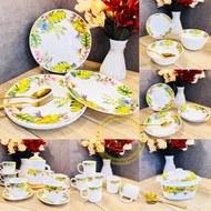 ✨FULL SET✨ RAINFOREST | OPAL 🇲🇾 Plate / Bowl / Casserole / Teapot / Mug / Cup Giacomo Opal Glassware