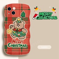 Iphone Case Merry christmas Wavy Phone Case For iphone13promax/12/Xs/11/7/8/Plus/Mini/ProMax sm1027