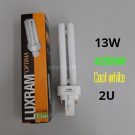 13W 4200K COOL WHITE 2U PLUG LAMP 13WATT PLUG PLC 13W PLUG/OPTIMA LUXRAM 13WATT PLUG
