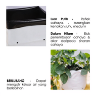 1kg  AgroBuddy White-Black Polybag 16"x16" – Extra Thick, UV Resistant for Seedlings