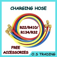 AIRCOND GAS CHARGING HOSE R410/ R22/ R134 , 140cm / Hose Air Con Gas Hose Aircond Gas Hose Masuk Gas