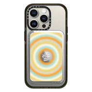 Original CASETiFY Black Snappy Mirror กระเป๋าเก็บบัตรยืนอยู่กับ Magsafe แฟชั่นที่ใส่บัตรกระเป๋าเงินก