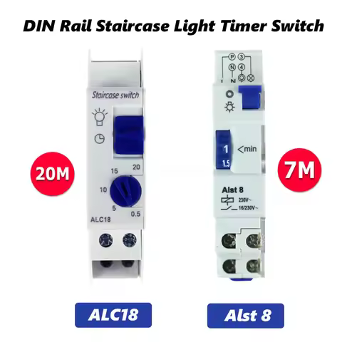 DIN Rail Timer Switch for Staircase Lighting Controller ALST8 ALC18 20 Minutes Interval Factory Pric