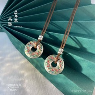 999.9 Sterling Silver Necklace Pendant Flower Vine Send Girlfriend Necklace Simple Chinese Style Gol