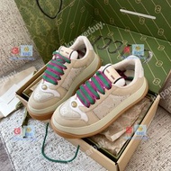 新款 米白gg+紫綠鞋帶 gucci96 hkpowerbuy.  禮物 高錚鞋 高跟鞋 平底鞋 尖頭 涼鞋