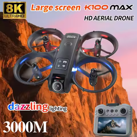 New K100 MAX Drone 8K 5KM Optical Flow Professional HD Dual Camera Obstacle Avoidance Aerial Photogr