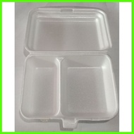 ≈ ♈ Styro lunch box with or without divider (1pack 100pc)