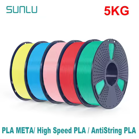 SUNLU 5KG 3D AntiString PLA/PLA Meta/High Speed PLA Filament 1.75mm 1KG/Roll 3D Printer Neatly Wound