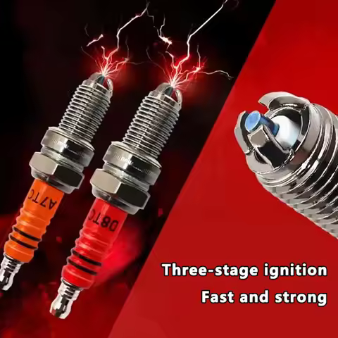 1PC 10mm Motorcycle Iridium Spark Plug Three Jaw Three-Pole Energy-saving Spark Plug For A7TC D8TC 1