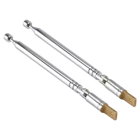 ABKQ-2PCS Replacement 25.4Cm 10Inch 5 Sections Telescopic Antenna Aerial For Radio TV