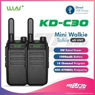 WLN KD-C30 Ultra-Thin 16 Channel Mini Walkie Talkie Two Way Radio 400-470MHz BFT1 BF888S