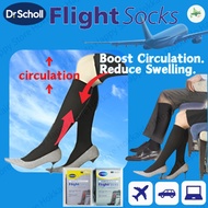 Dr. Scholl Flight Socks Cotton Feel L / M Black Unisex – Compression Travel Socks for Flights & Dail