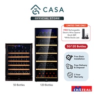 CHATEAU 50/120 Bottles Wine Chiller | Single Temperature Zone | CW 50TH SNS | CW 100TH SNS