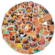 10/50Pcs Cartoon Cute Animal Capybara Stickers for Laptop Skateboard Suitcase Phone Waterproof Sticker Kid Toy