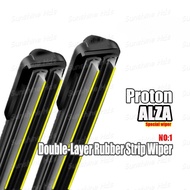 Perodua ALZA Dedicated Wiper PERODUA ALZA (2009-2022) Double Rubber Strip Wiper Cartilage Wiper Fron