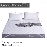 Premium Mattress Protector Single Queen King Alas Pelindung Tilam Katil Anti Dust Mite Mattress Sets Protective Cover Elastic Strips Corner Machine Washable BXB