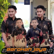 KEMEJA Modern Father And Son Couple Batik/Men's Long-Sleeved Batik Shirt/Men's Long-Sleeved Batik/Short-Sleeved Men's Batik/Batik