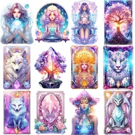 Junkjournal Retro Handbook Sticker Decorative Handbook Sticker Fantasy Magic Tarot Card 2378